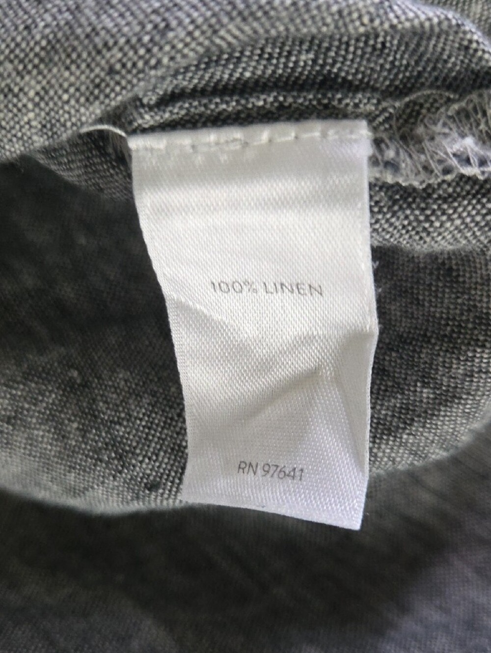J.Jill Love Linen Womens Button Up Shirt Long Sleeve Relaxed Charcoal Large - Picture 8 of 8